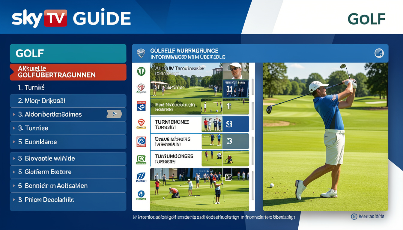 Sky TV Guide Golf: Aktuelle Golfübertragungen, Turniere und alle wichtigen Informationen im Überblick